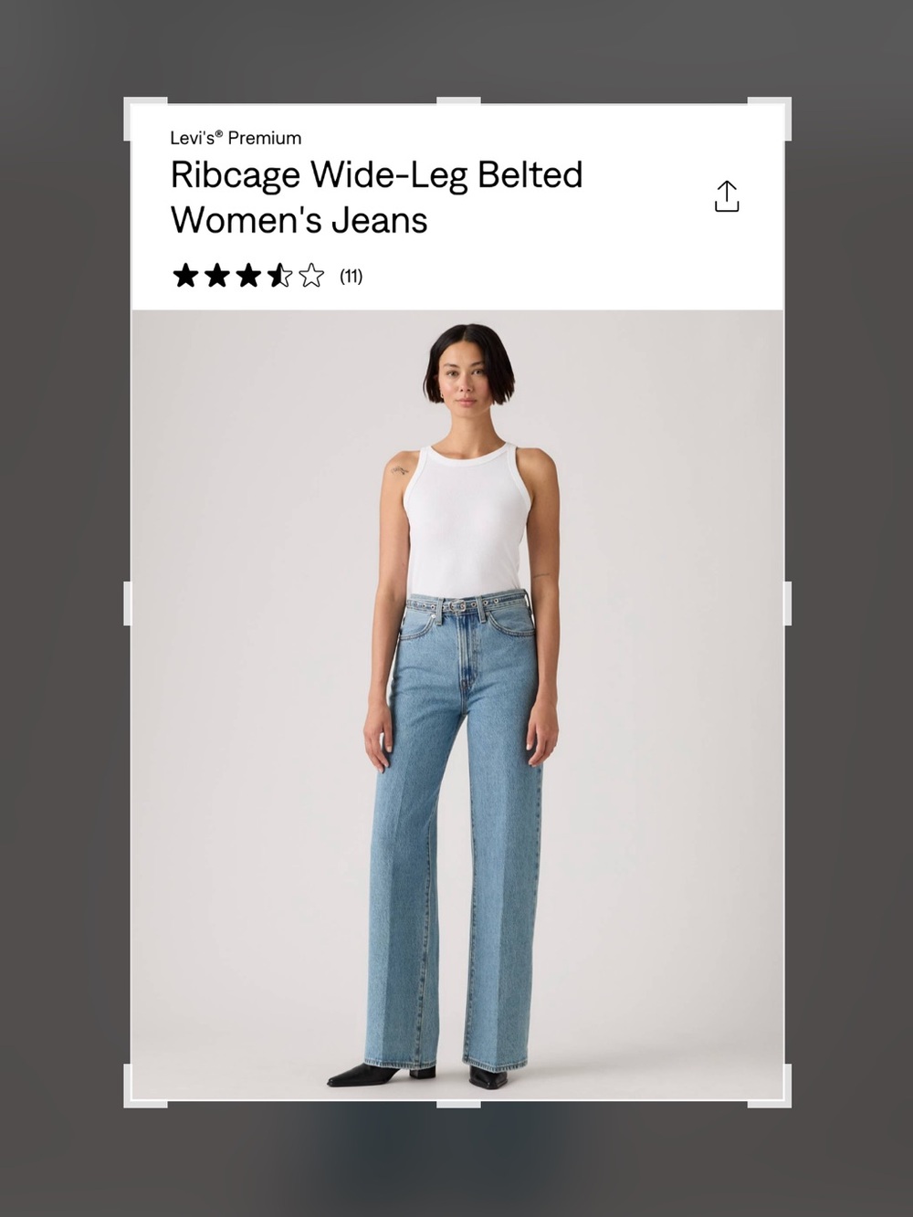 Levi's Ribcage Wide-Leg Jeans in Light Blue Denim